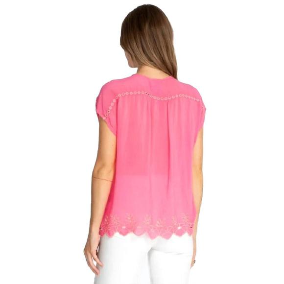 NEW JOHNNY WAS clemence blouse in bubble gum - Picture 2 of 2